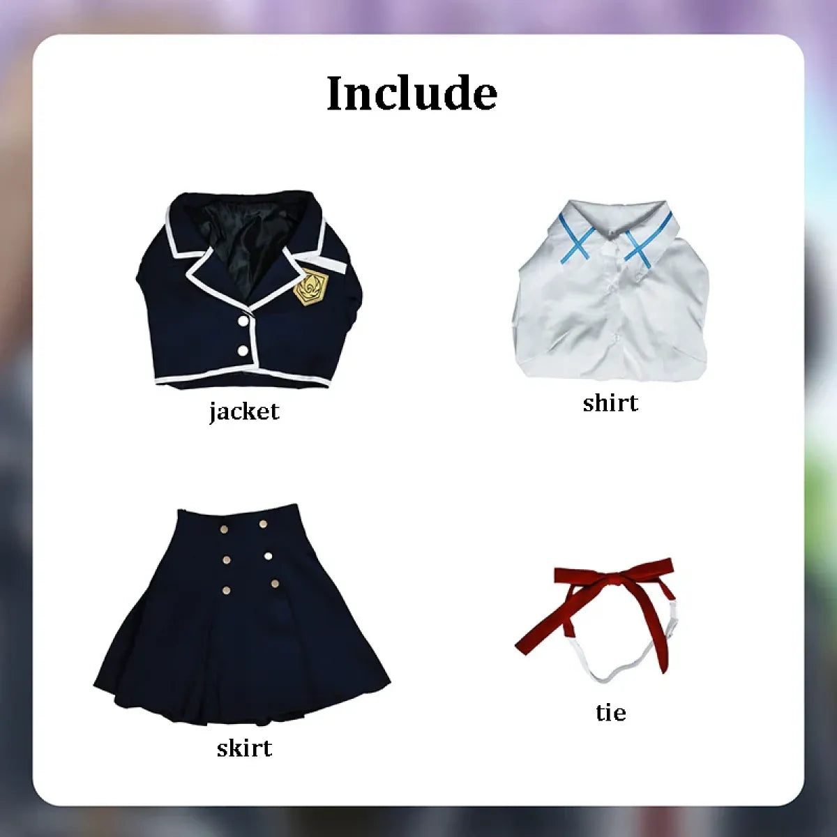 Yuuki Asuna School Uniform Cosplay Set – SAO - Cosplay - Cosplay - 7
