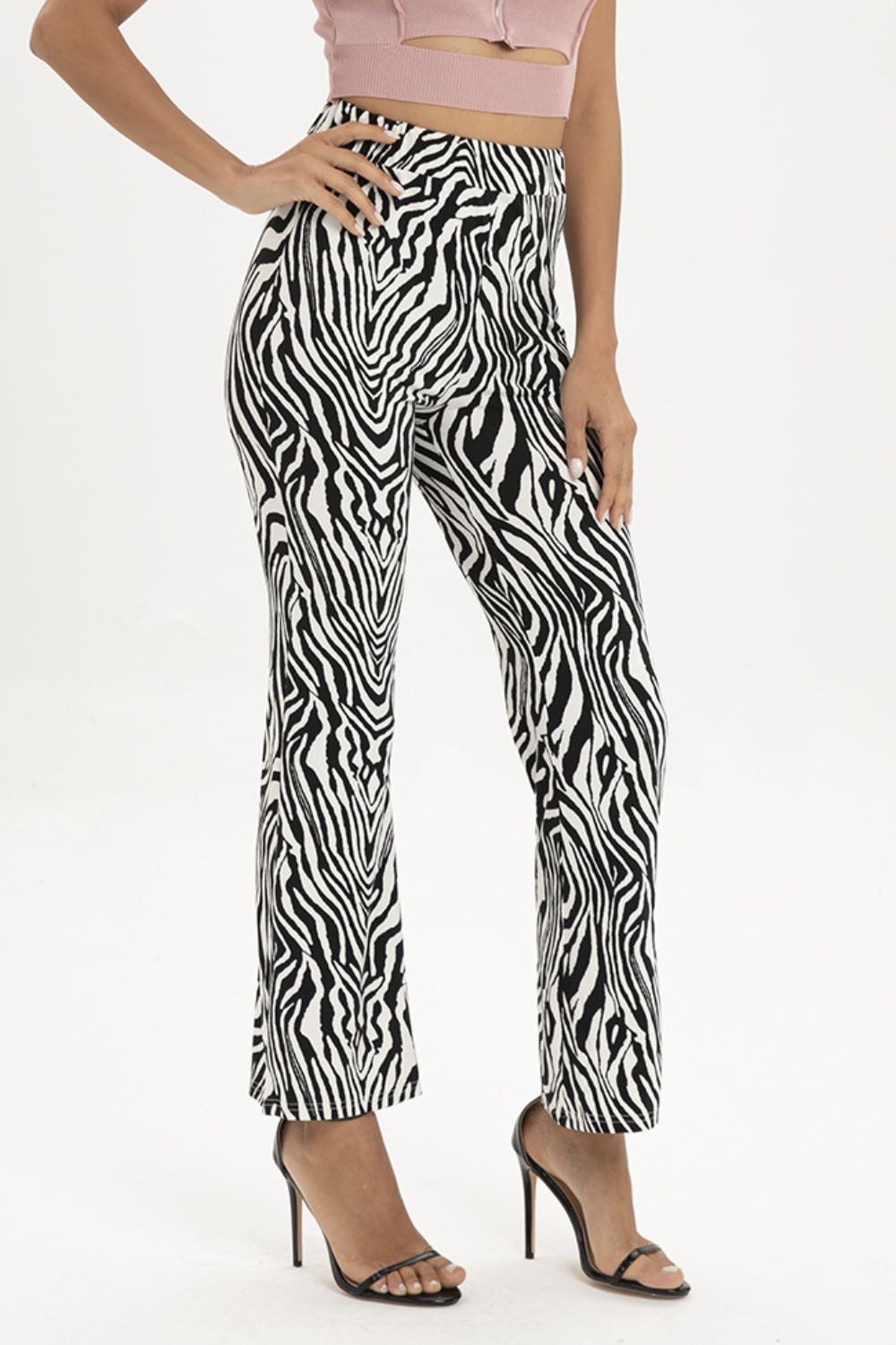 Zebra Print Straight Leg Pants - Bottoms - Pants - 4 - 2024