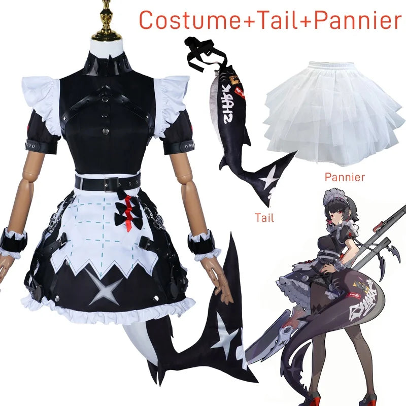 Ellen Joe Cosplay Costume – Zenless Zone Zero Maid Dress with Wig - S / 3Pcs Set - All Dresses - Costumes - 2024 - 13