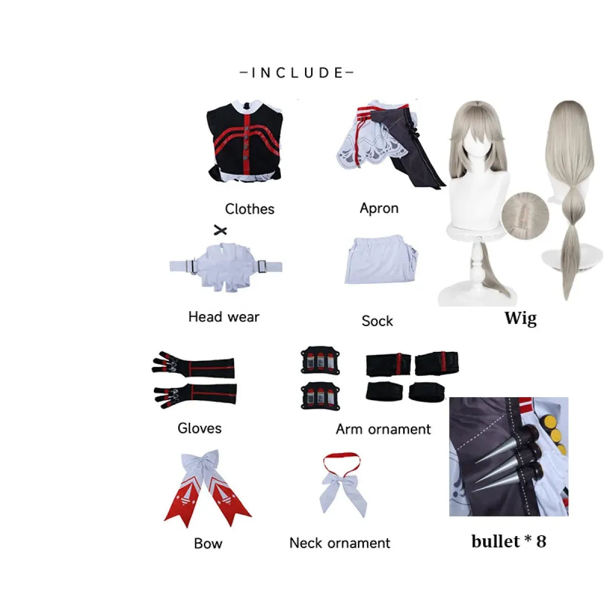 Rina Cosplay Costume Set – Zenless Zone Zero - Anime - Cosplay - 5