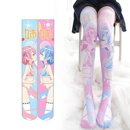 Re:Zero Print Stockings - Women’s Clothing & Accessories - Clothing - 1 - 2024