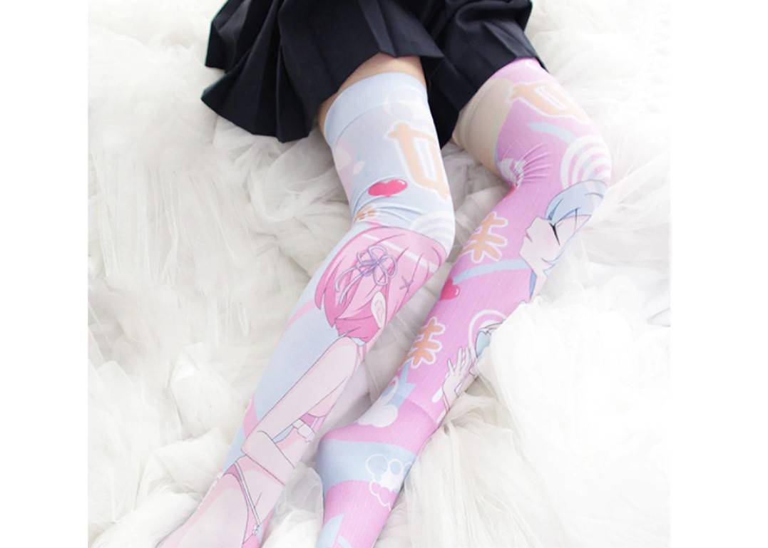 Re:Zero Print Stockings - Women’s Clothing & Accessories - Clothing - 10 - 2024