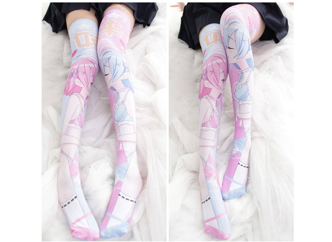 Re:Zero Print Stockings - Women’s Clothing & Accessories - Clothing - 8 - 2024