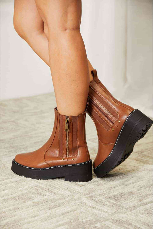 Side Zip Platform Boots - All Products - Shoes - 2 - 2024