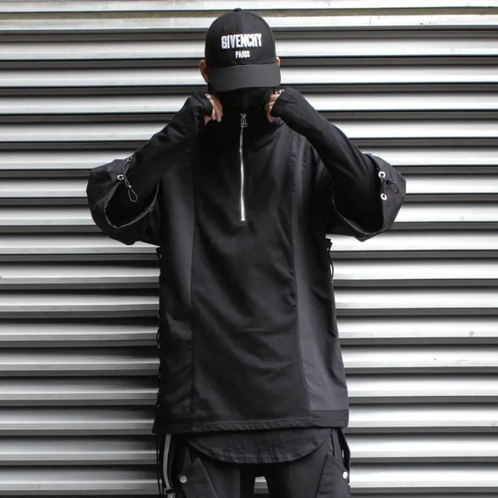 Techwear Zip Turtleneck Sweatshirt - T-Shirts - Men’s Jacket - 1