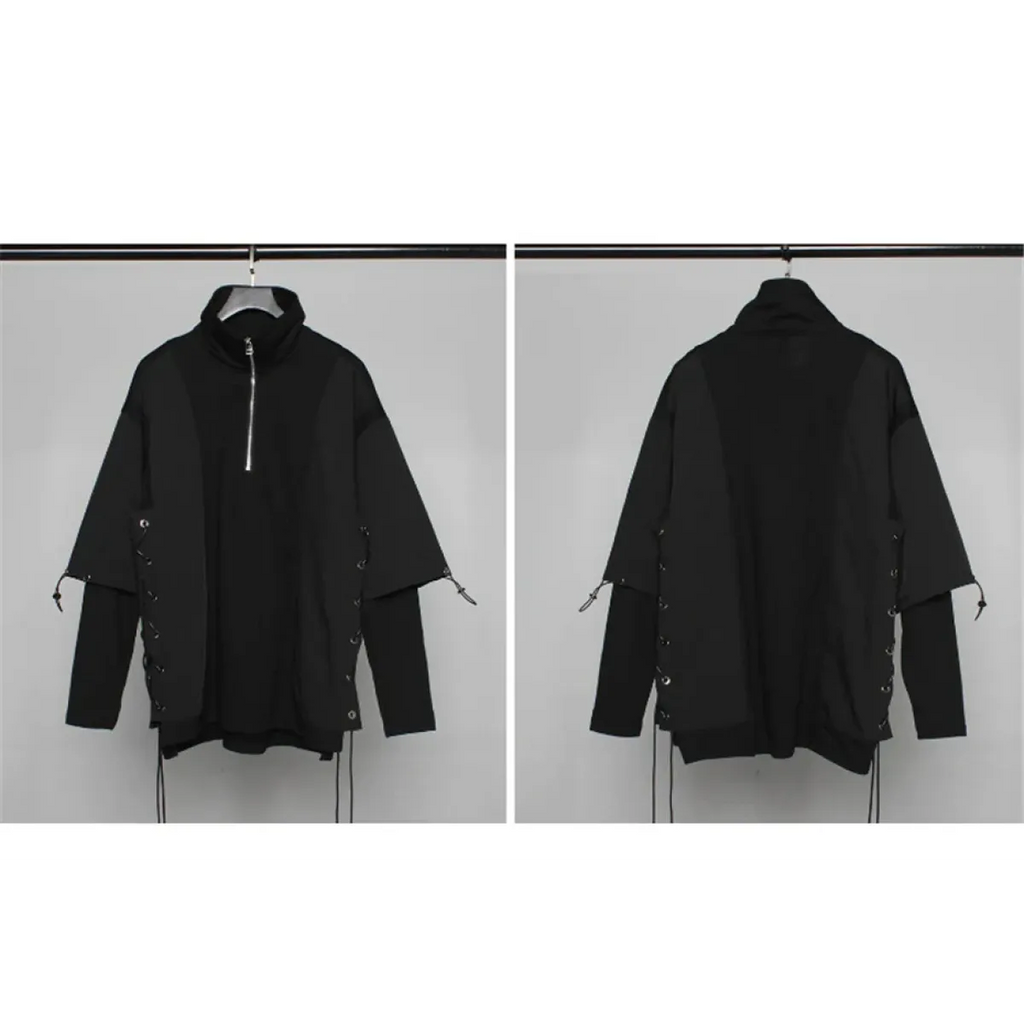 Techwear Zip Turtleneck Sweatshirt - T-Shirts - Men’s Jacket - 15