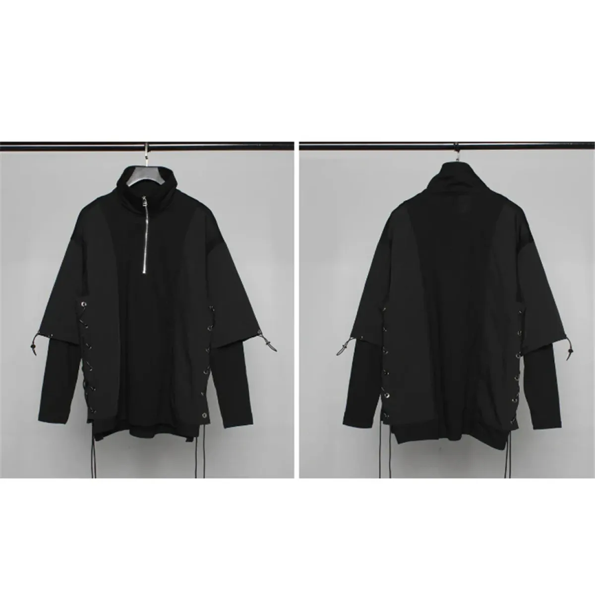 Techwear Zip Turtleneck Sweatshirt - T-Shirts - Men’s Jacket - 15