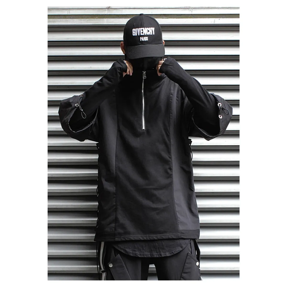 Techwear Zip Turtleneck Sweatshirt - T-Shirts - Men’s Jacket - 8