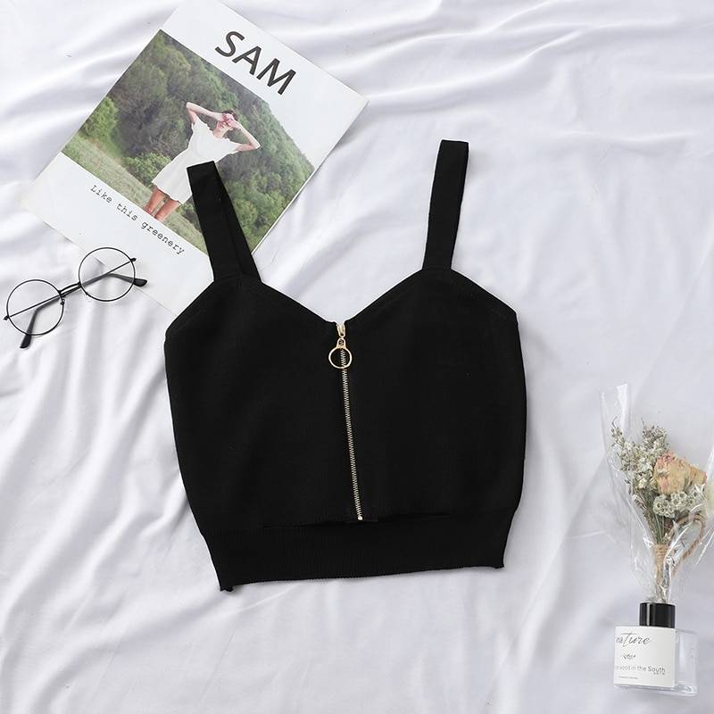 Zipper Crop Top - Women’s Clothing & Accessories - Shirts & Tops - 5 - 2024