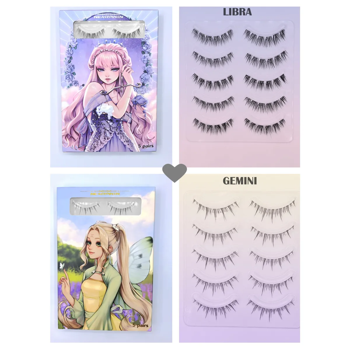 12 Zodiac Manhua Anime Lashes Bundle - Anime - Cosmetics - 5