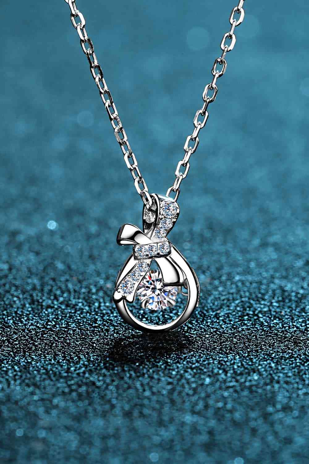 1 Carat Moissanite 925 Sterling Silver Necklace - Kawaii Stop - 1 Carat, Certificate Included, Christmas, DY-N, Elegance, Gift for Her, Imported, Luxury, Moissanite Necklace, Rhodium-Plated, Ship From Overseas, Statement Piece, Sterling Silver Jewelry, Women's Fashion, Zircon Accent