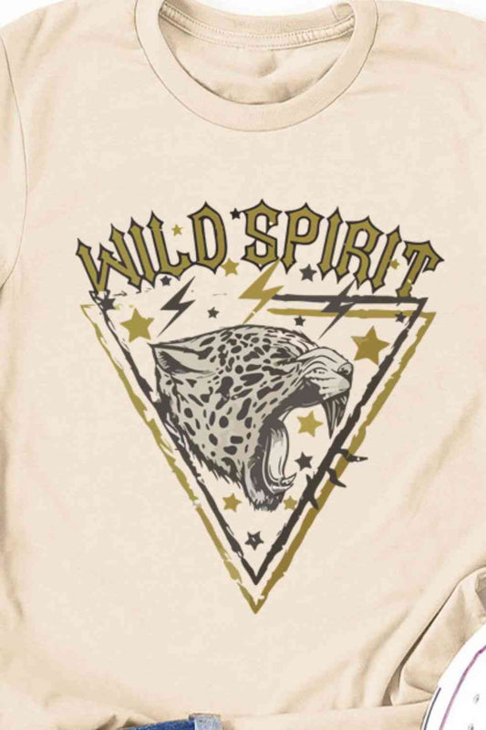 WILD SPIRIT Graphic Short Sleeve T-Shirt - Kawaii Stop - Comfortable, Earthy Accessories, Fashion, Graphic Tee, Machine Wash, Must-Have, Nature Lover, Rugged Boots, Ship From Overseas, Slightly Stretchy, SYNZ, T-Shirt, Tumble Dry, Wild Spirit, Women's Clothing