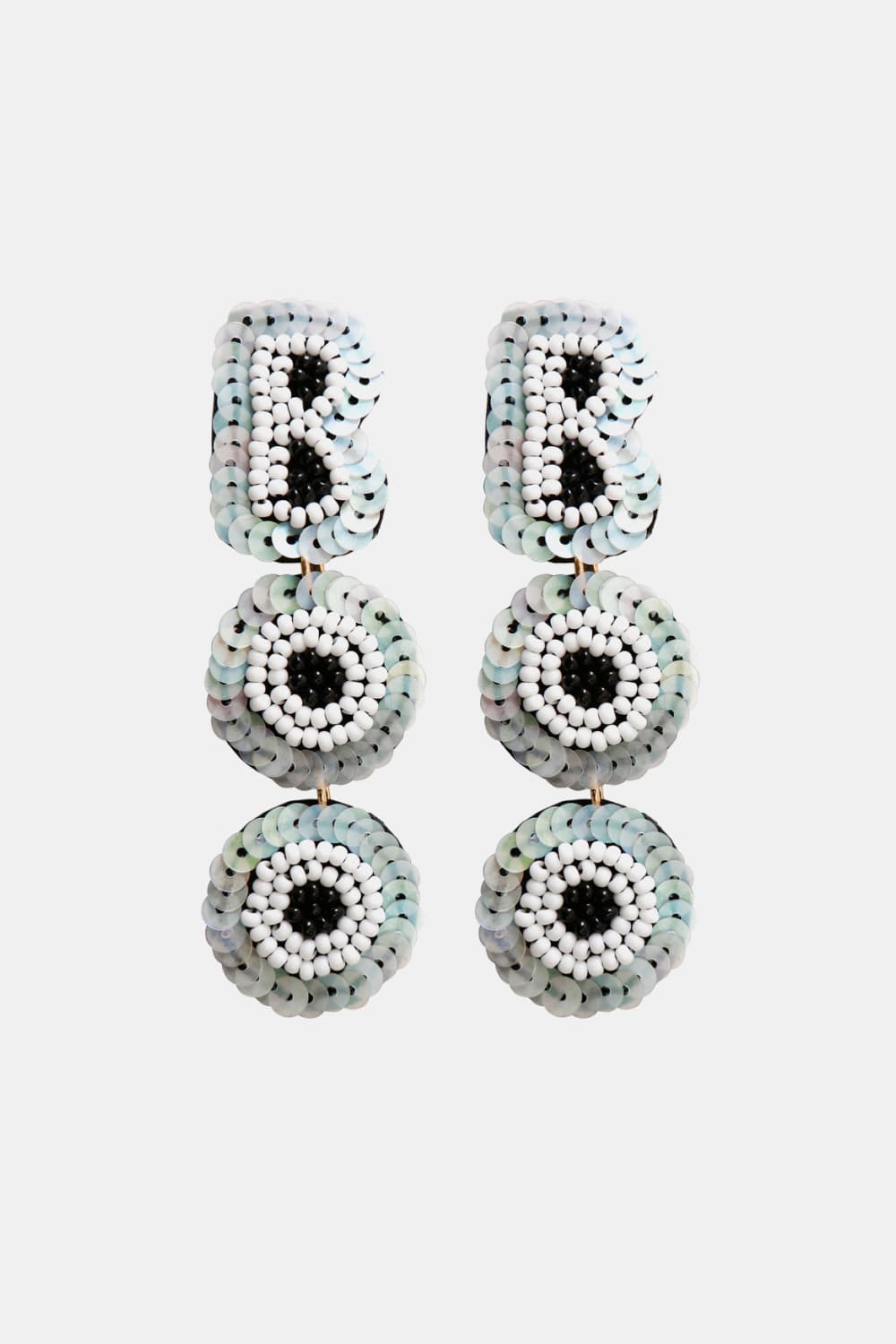 BOO Beaded Dangle Earrings - White / One Size - Women’s Jewelry - Earrings - 4 - 2024