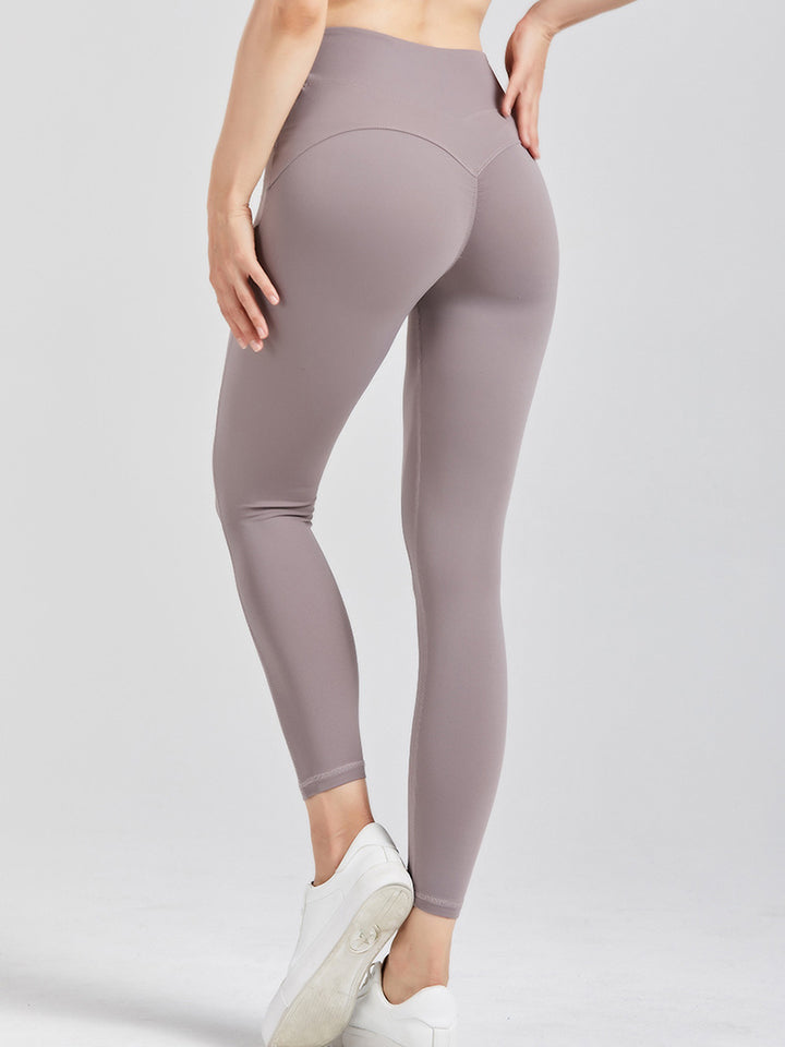 Wide Waistband Active Leggings - Kawaii Stop - Active Leggings, Activewear, Athletic Wear, Basic Leggings, Comfortable, Exercise Clothes, Fitness Apparel, Fitness Leggings, Imported Fashion, Leggings, Machine Washable, Nylon Leggings, Ship From Overseas, Solid Pattern, Spandex Blend, Sportswear, Sporty Style, Stretchy Leggings, Stylish Activewear, Wide Waistband Leggings, Women's Clothing, Women's Leggings, Workout Gear, Y.D