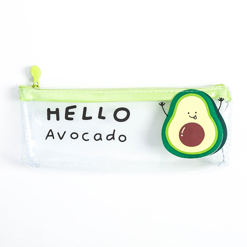 Cute Kawaii Avocado Pencil Case - Kawaii Stop - 1 Pc, Avocado, Bag, Box, Case, Pen/Pencil Cases, Pencil, Pencil Case, School, Stationary &amp; More, Stationery, Supplies