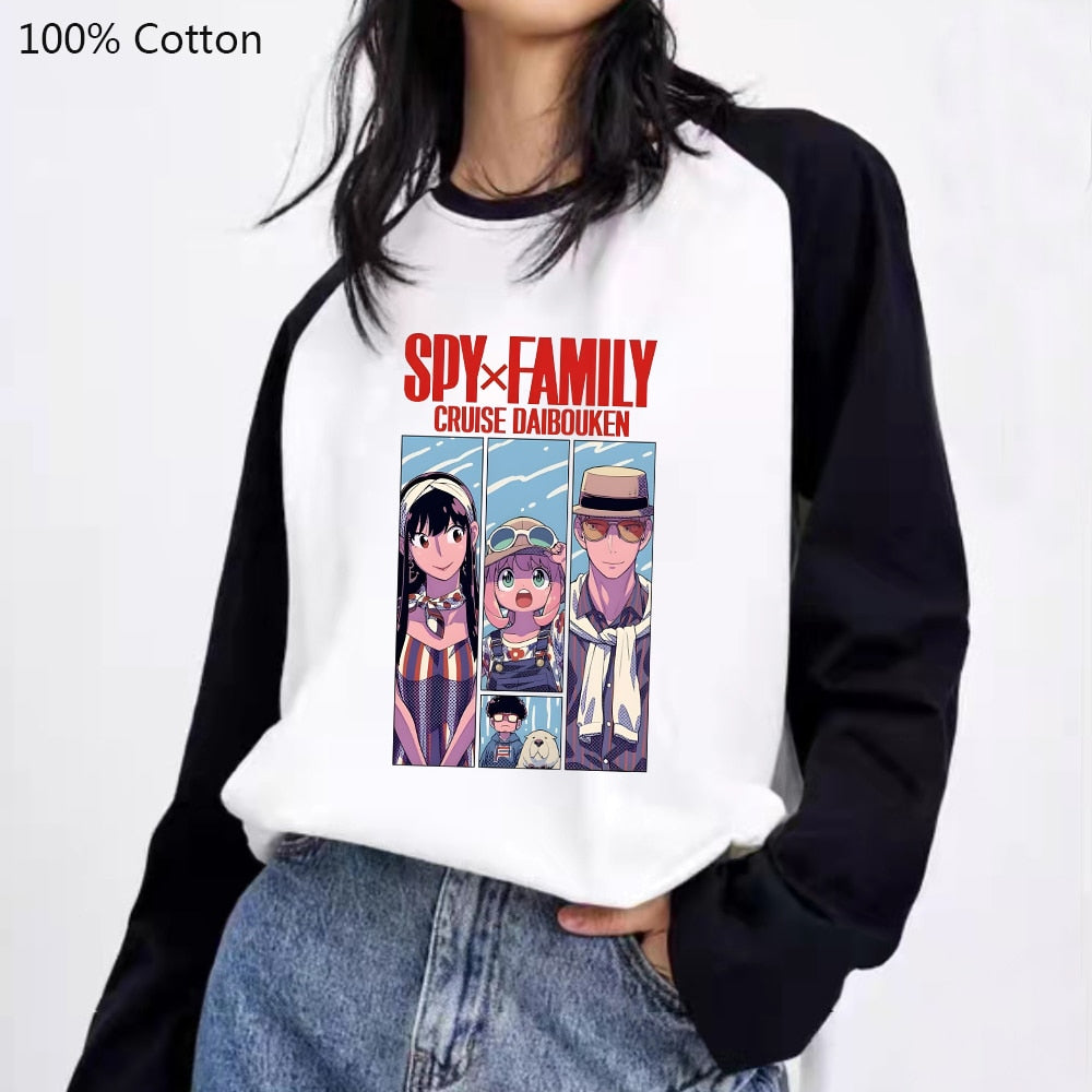 Spy X Family Graphic T-shirts - Kawaii Stop - Anime, Anya, Cartoon Print, Clothing, Cotton, Forger, Graphic Tshirt, Japanese, Loid Yor, Long Sleeve, Men's Clothing &amp; Accessories, Men's T-Shirts, Men's Tops &amp; Tees, Patchwork, Spy X Family, T Shirt, T-Shirts, Tops &amp; Tees, Women's Clothing &amp; Accessories