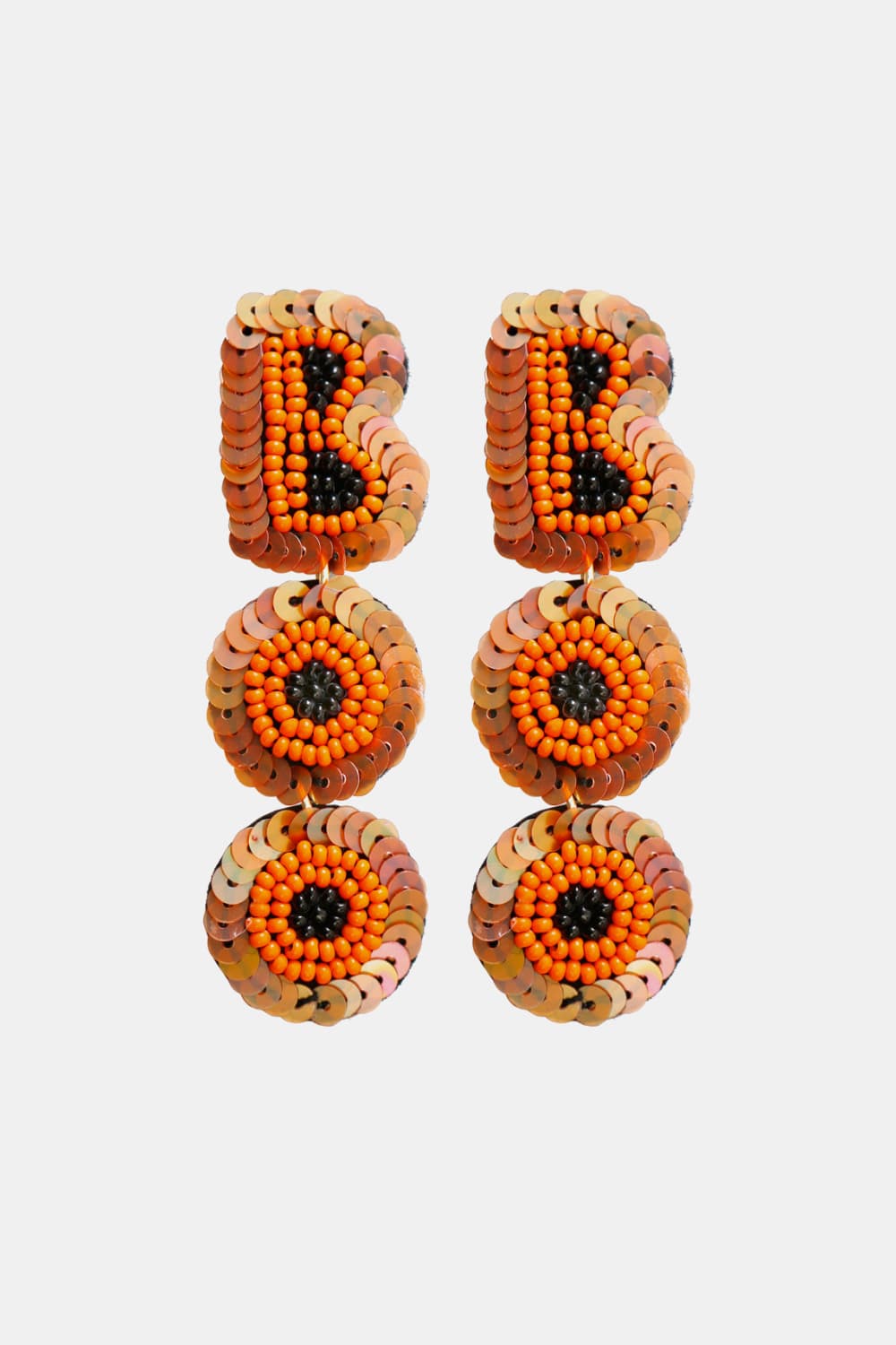 BOO Beaded Dangle Earrings - Orange / One Size - Women’s Jewelry - Earrings - 2 - 2024