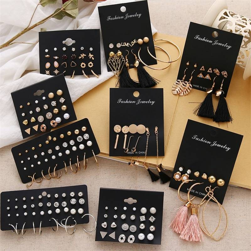 Stylish Earrings Set - Kawaii Stop - Beautiful, Beauty, Earrings, Fashion, Jewelry, Set, Stylish, Women's Jewelry
