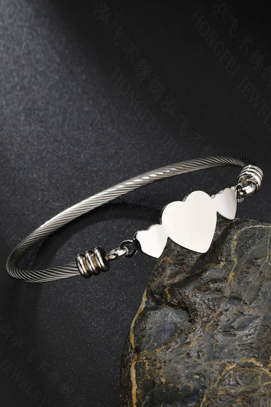 Heart Stainless Steel Bracelet - Kawaii Stop - Kawaii Shop