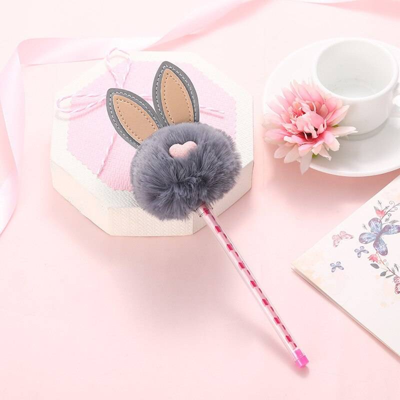 1X Candy Plush Rabbit Gel Pen - Kawaii Stop - Candy, Gel Pen, Office, Pens &amp; Pencils, Plush, Rabbit, Rollerball, School, Stationary &amp; More, Stationery, Supply