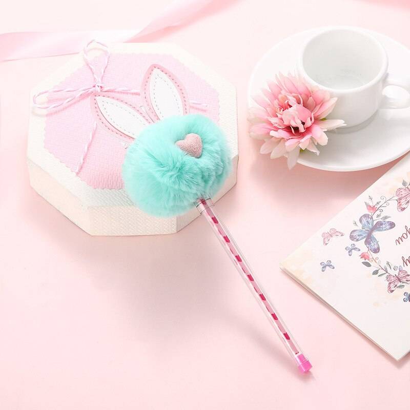1X Candy Plush Rabbit Gel Pen - Kawaii Stop - Candy, Gel Pen, Office, Pens &amp; Pencils, Plush, Rabbit, Rollerball, School, Stationary &amp; More, Stationery, Supply
