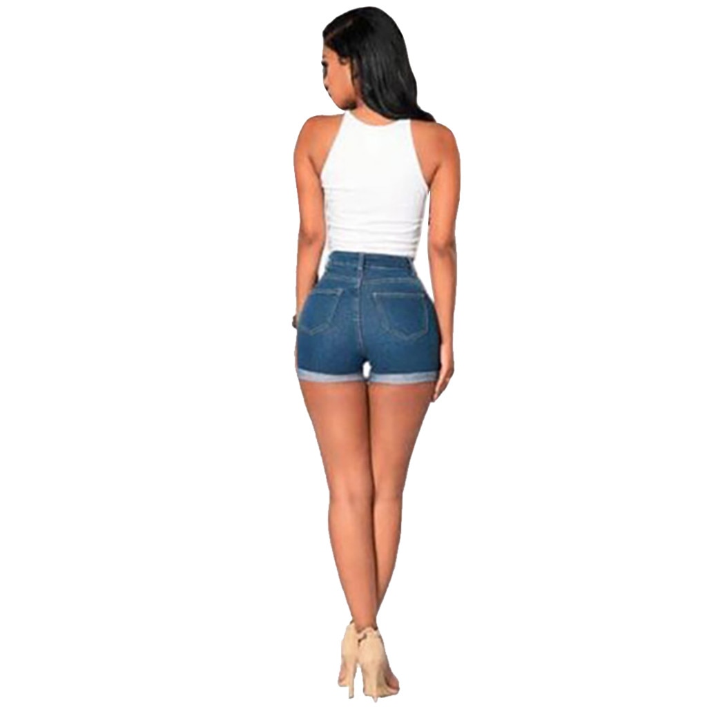 Sexy Slim Korean Fashion Jean Shorts - Kawaii Stop - Bottoms, Casual, Dark Blue, Denim Shorts, Female, High Waist, Hip Lift, Jean Shorts, Mujer, Sexy, Short Jeans, Shorts, Women, Women's Clothing &amp; Accessories