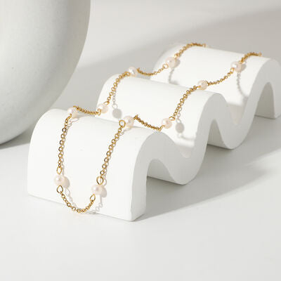Freshwater Pearl 18K Gold-Plated Necklace - Kawaii Stop - Care Instructions, Classic Elegance, Early Spring Collection, Elegant Accessories, Fashion Statement, Freshwater Pearls, Gold-Plated Jewelry, Jack&Din, Pearl Necklace, Ship From Overseas, Shipping delay February 3 - February 16, Styling Tips, Timeless Style