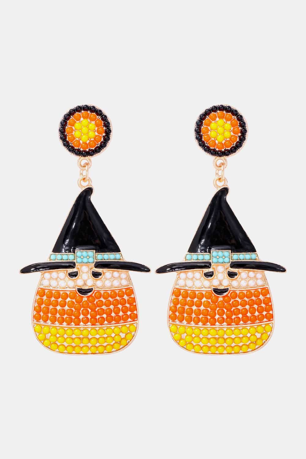 Witch’s Hat Shape Synthetic Pearl Dangle Earrings - Orange / One Size - Women’s Jewelry - Earrings - 2 - 2024