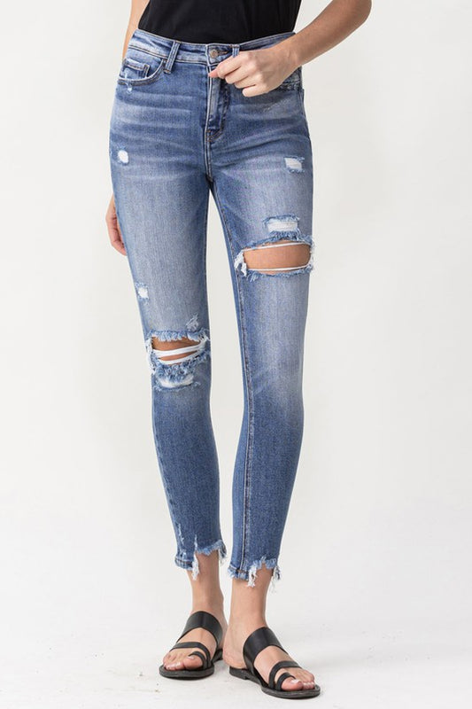 Lovervet Juliana Full Size High Rise Distressed Skinny Jeans - Kawaii Stop - Kawaii Shop