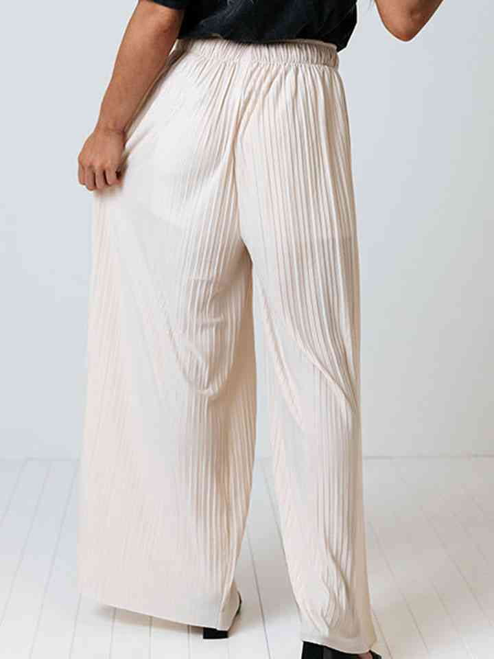 Drawstring Pleated Wide Leg Pants - Kawaii Stop - Chic and Stylish, Comfortable Elegance, Drawstring Pants, Effortless Fashion, High-Quality Material, Opaque Fabric, Pleated Design, Ship From Overseas, Structured Fit, SYNZ, Versatile Wear, Wardrobe Essential