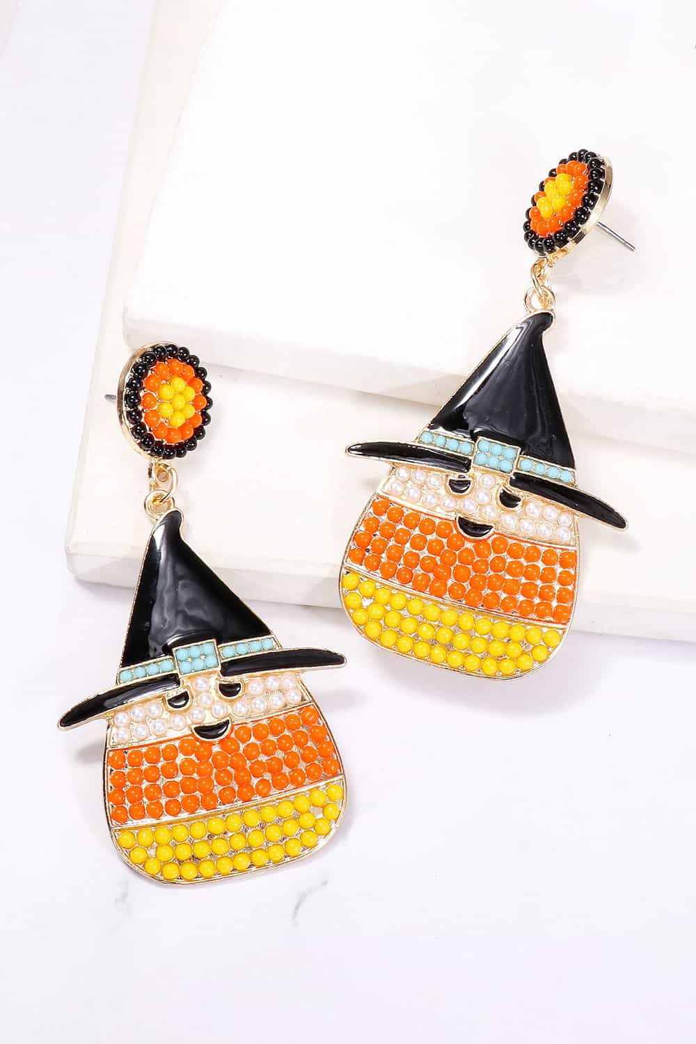 Witch’s Hat Shape Synthetic Pearl Dangle Earrings - Women’s Jewelry - Earrings - 3 - 2024