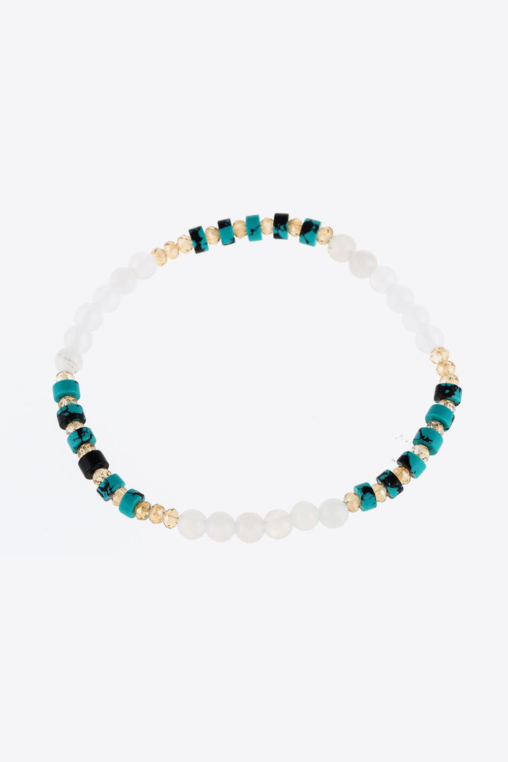 Crystal & Natural Stone Bracelet - Light Green / One Size - Women’s Jewelry - Bracelets - 3 - 2024