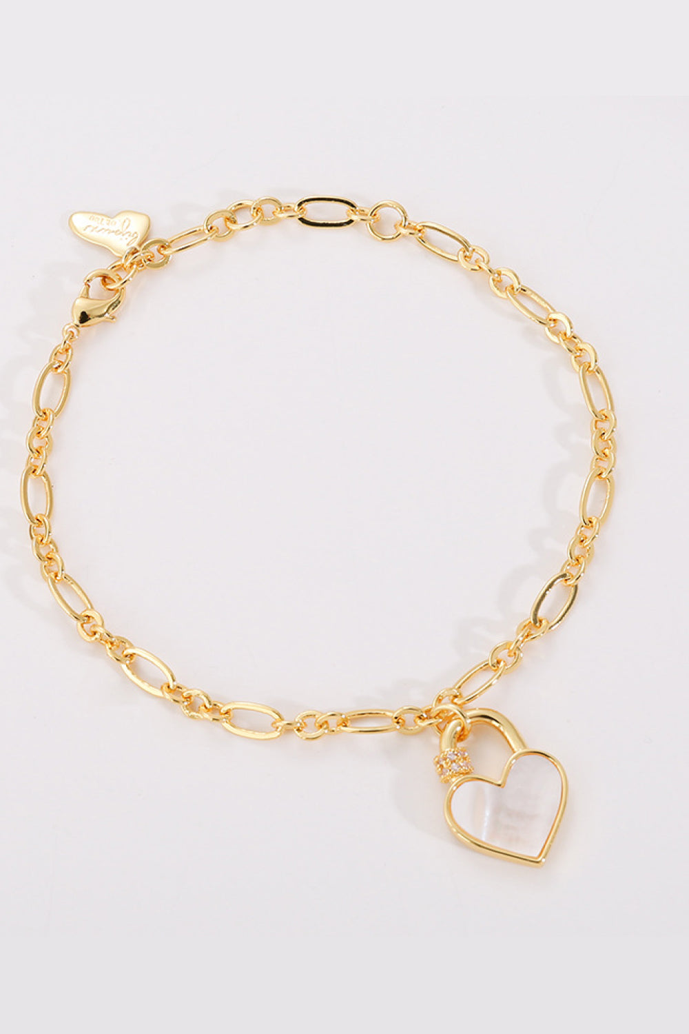 Heart Lock Charm Bracelet - Women’s Jewelry - Bracelets - 2 - 2024