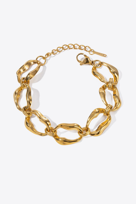 18K Gold-Plated Stainless Steel Bracelet - Kawaii Stop - 18K Gold-Plated, Bracelet, Bracelets, Elegant Jewelry, Imported, Jack&Din, Modern Style, Premium Material, Ship From Overseas, Stainless Steel Bracelet