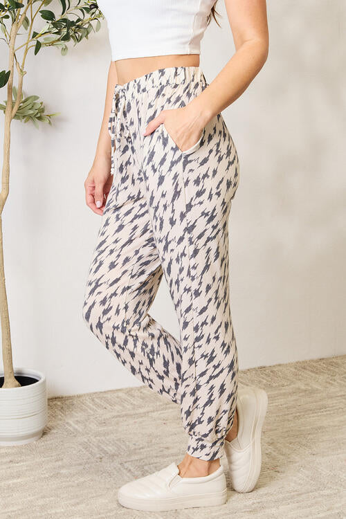 Printed Drawstring Pants - Kawaii Stop - Casual Chic, Comfortable, Confidence Boost, Creative Outfits, Drawstring Pants, Easy Care, Effortless, Everyday Style, Fashion Forward, Flair, Heimish, Opaque, Perfect Fit, Printed Design, Ship from USA, Soft Fabric, Stretchy, Stylish, Trendy, Versatile, Vibrant Prints, Women's Fashion