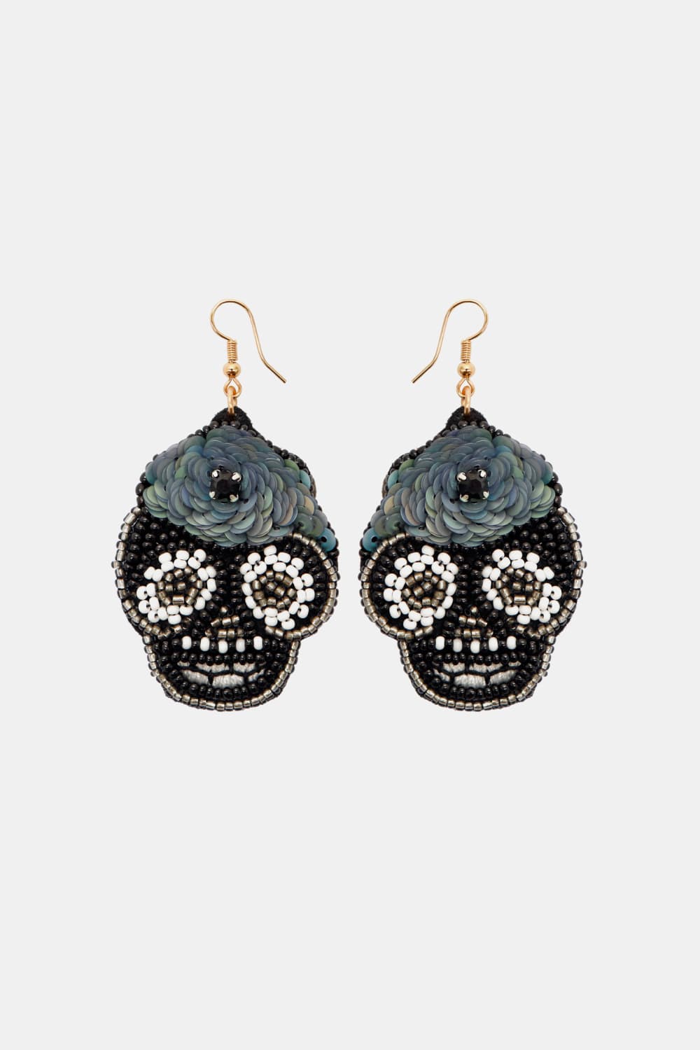 Copper Beaded Detail Dangle Earrings - Black / One Size - Women’s Jewelry - Earrings - 4 - 2024