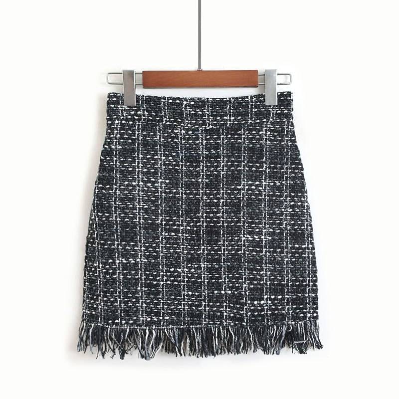 Retro Style Woolen Mini Skirt - Kawaii Stop - Bottoms, Cute, Fashion, Harajuku, Japanese, Kawaii, Korean, Mini, Retro, Skirt, Skirts, Streetwear, Style, Women's Clothing &amp; Accessories, wool, Woolen