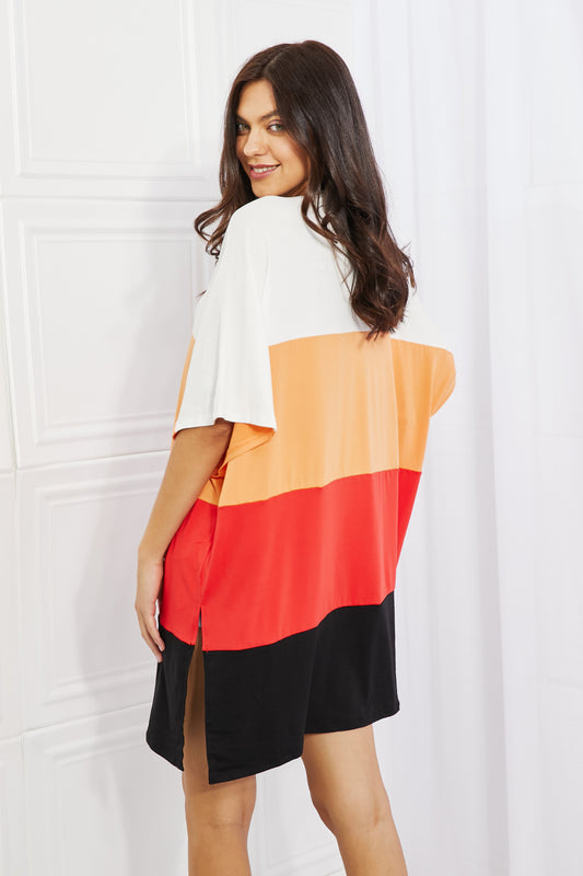 Culture Code Full Size Color Block Short Sleeve Cardigan - Kawaii Stop - Kawaii Shop