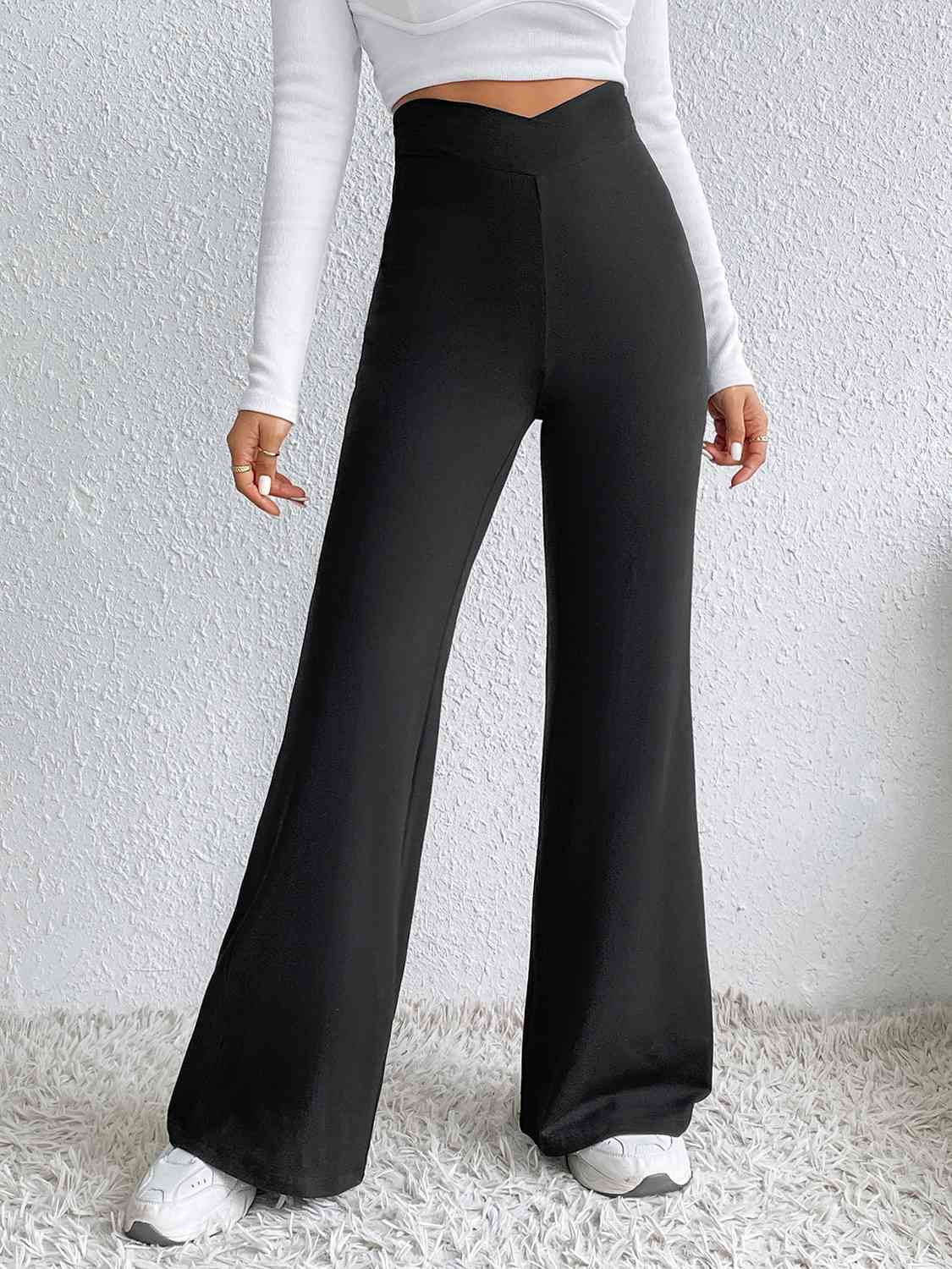 High Waist Flare Pants - Kawaii Stop - Chic Look, Classic Style, Comfortable, Confidence Boost, Easy Care, Everyday Elegance, Fashion Forward, Flare Pants, Hanny, High Waist, Opaque, Perfect Fit, Ship From Overseas, Soft Fabric, Sophisticated Style, Stretchy, Timeless, Versatile, Women's Fashion