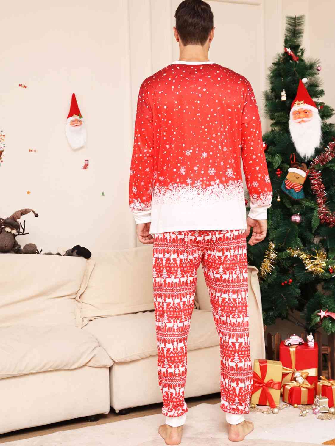 Full Size Long Sleeve Top and Printed Pants Set - Kawaii Stop - Casual Style, Christmas, Comfortable Fit, Easy Care, Effortless Style, Everyday Wear, Long Sleeve Top, Printed Pants, Seasonal Wardrobe, Ship From Overseas, Slightly Stretchy, Stylish Ensemble, Two-Piece Set, Versatile Fashion, Women's Outfit, Z.Y@