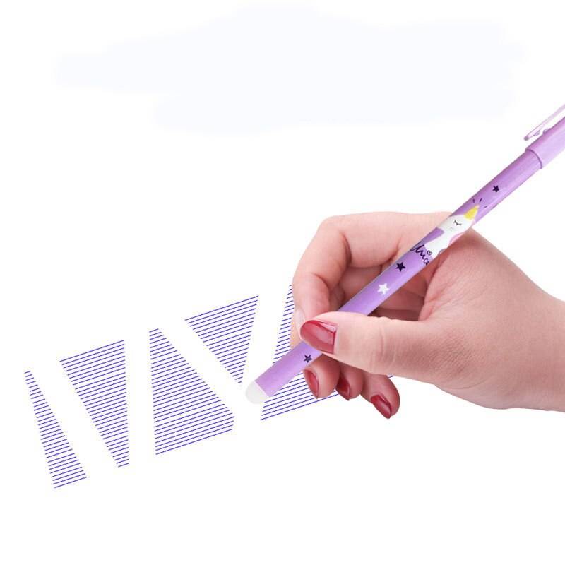 4Pcs Unicorn Erasable Gel Pen - Kawaii Stop - 0.5mm, Black Ink, Blue, Erasable, Gel Pen, Handle, Kawaii, Office, Pens, Pens &amp; Pencils, School, Set, Stationary &amp; More, Stationery, Supplies, Unicorn, Washable, Writing