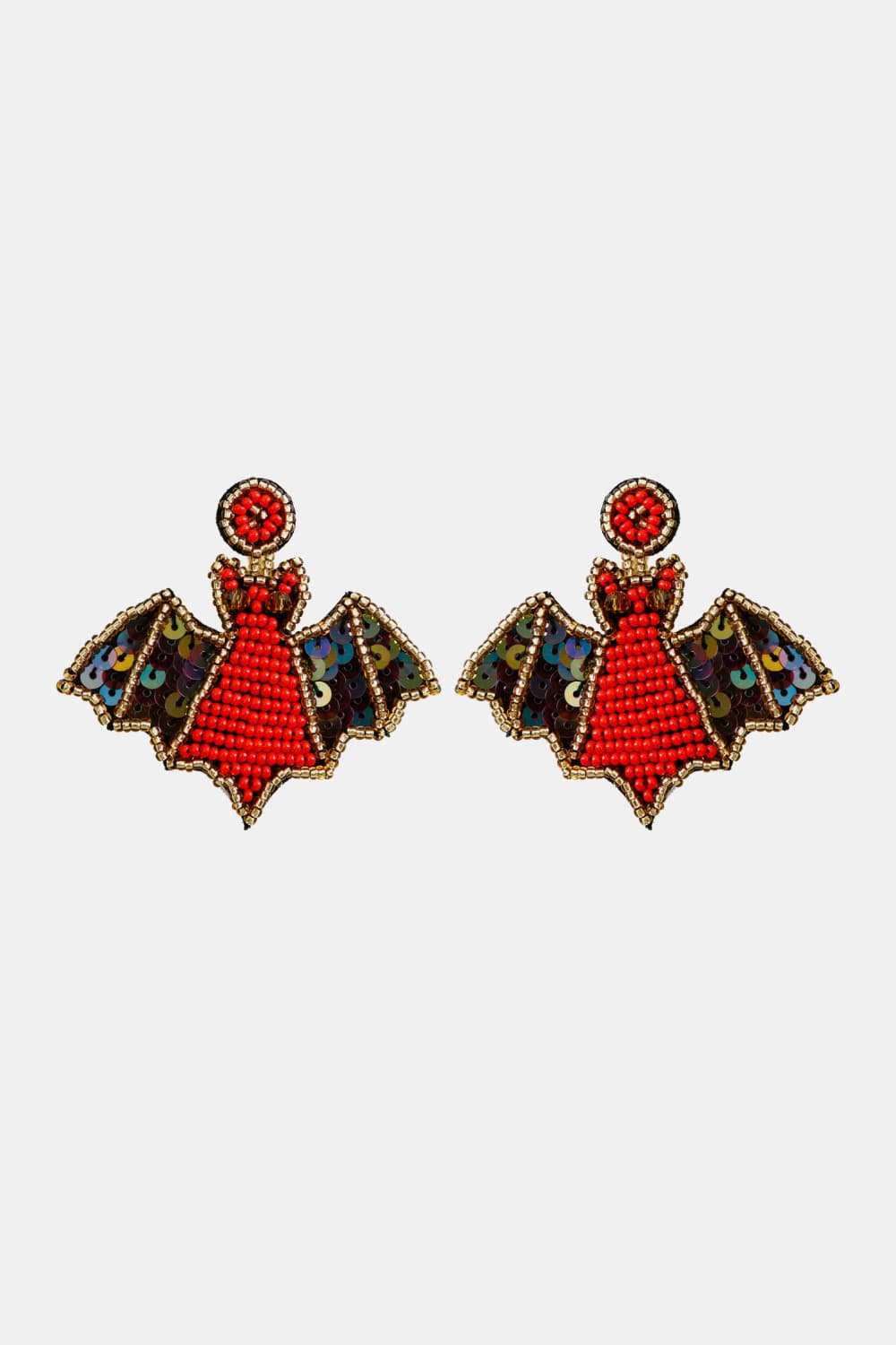 Beaded Dangle Earrings - Red / One Size - Women’s Jewelry - Shirts & Tops - 4 - 2024