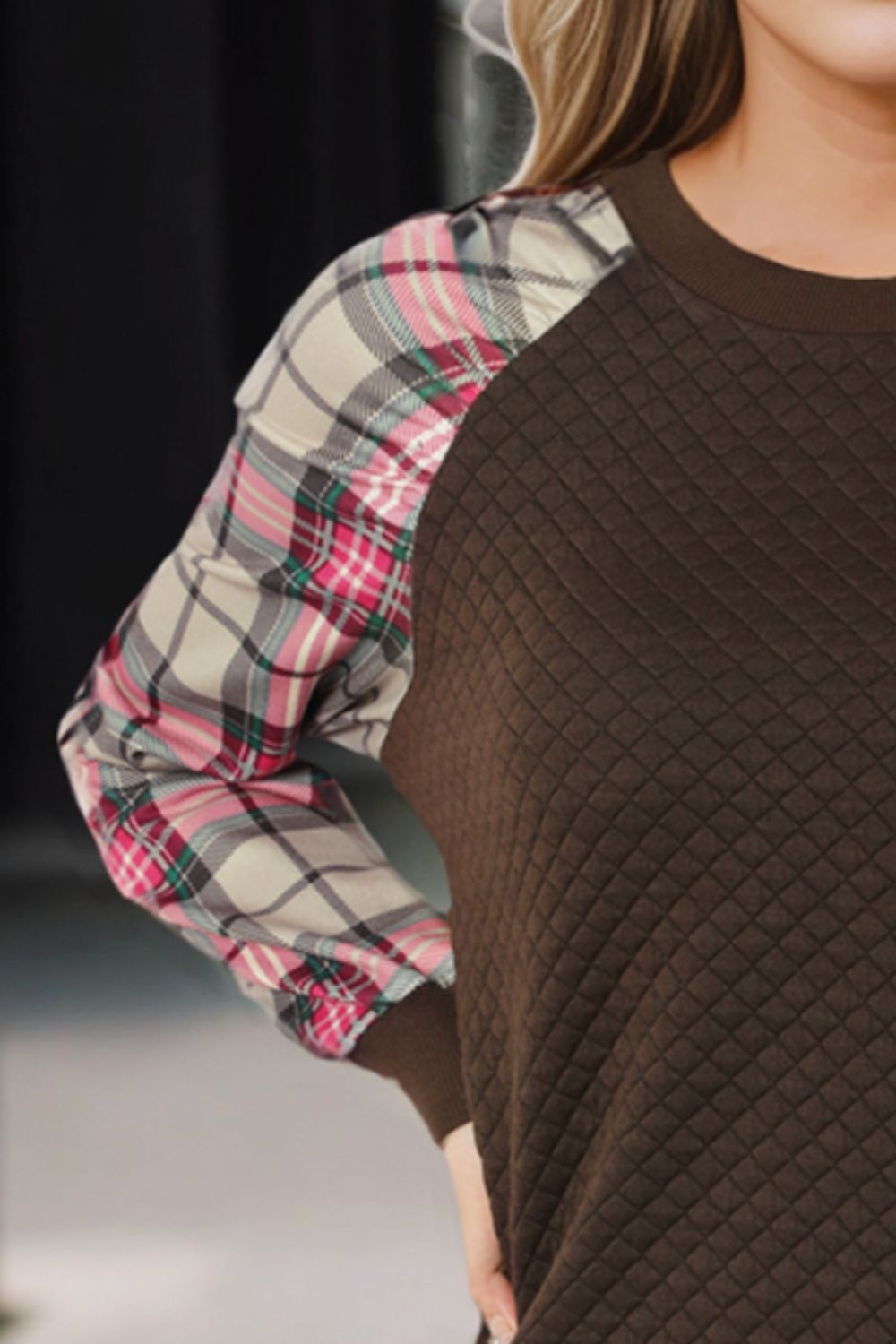 Round Neck Printed Raglan Sleeve Sweatshirt - Kawaii Stop - Kawaii Shop