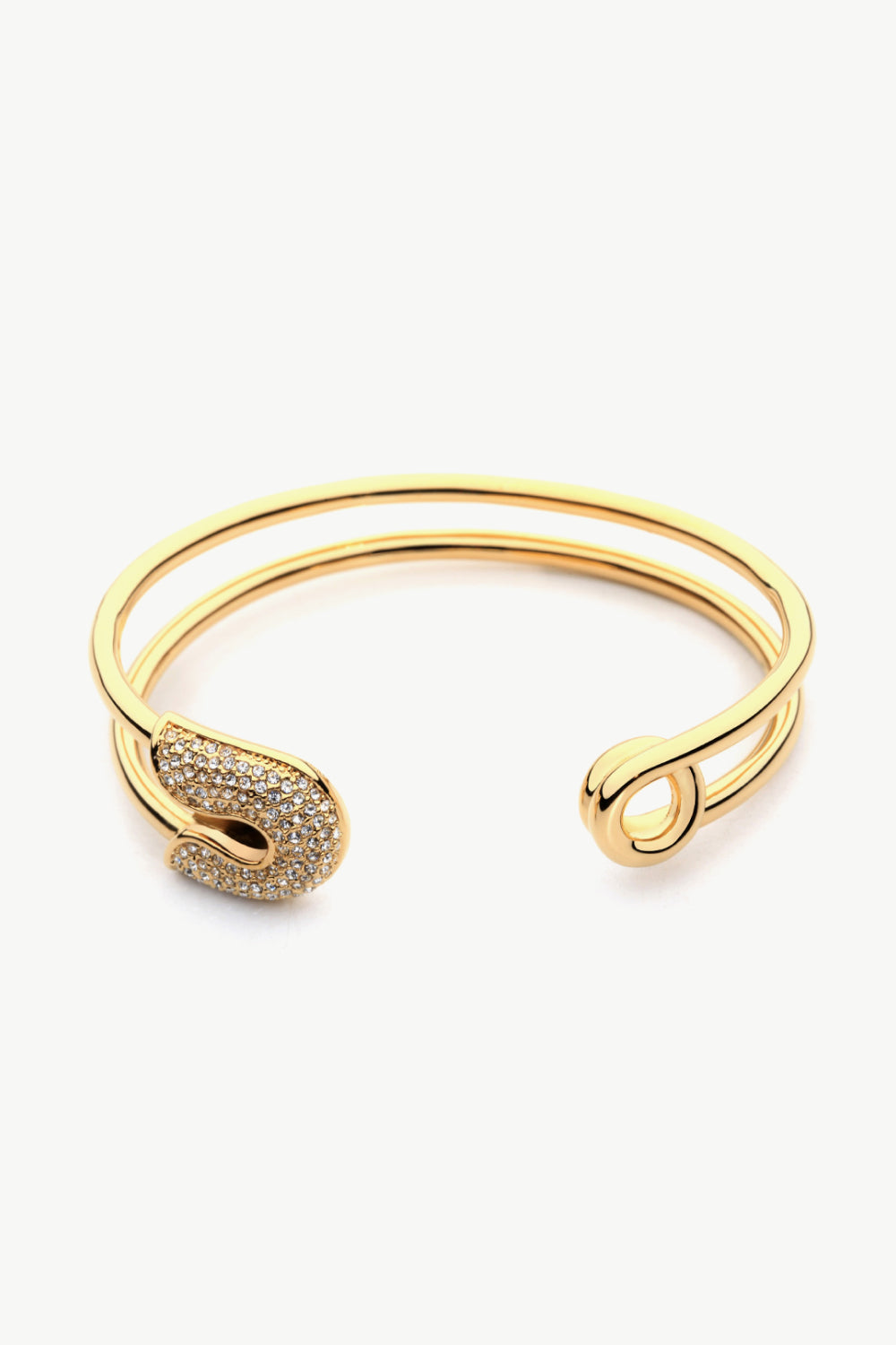 Rhinestone Double Hoop Bracelet - Women’s Jewelry - Bracelets - 3 - 2024