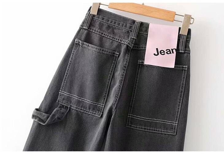 Loose High Waist Jeans - Kawaii Stop - Adorable, Autumn, Bottoms, Boyfriend, Casual, Cotton, Cute, Fashion, Harajuku, High Waist, Japanese, Jeans, Kawaii, Korean, Loose, Pants &amp; Capris, Sexy, Solid, Spring, Street Fashion, Streetwear, Summer, Winter, Women's, Women's Clothing &amp; Accessories