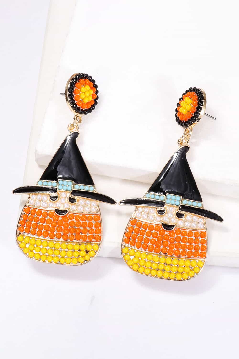 Witch’s Hat Shape Synthetic Pearl Dangle Earrings - Women’s Jewelry - Earrings - 4 - 2024