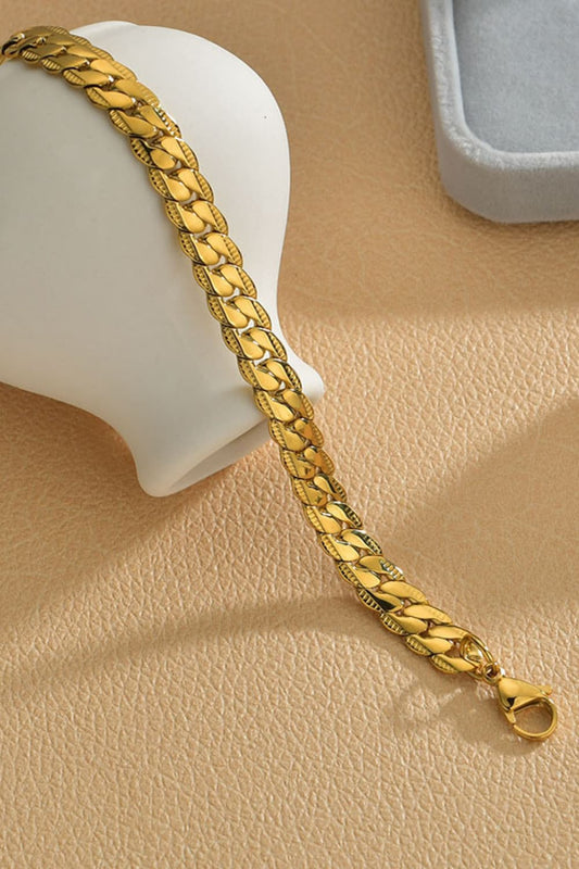 Stainless Steel Curb Chain Bracelet - Kawaii Stop - Bracelet, Bracelets, Durable Bracelet, Effortless Style, Everyday Elegance, Fashionable Jewelry, Grandfell, High-Quality Material, Men's Bracelet, Minimalist Bracelet, Minimalist Style, Modern Accessories, Ship From Overseas, Shipping Delay 09/29/2023 - 10/04/2023, Simple and Chic, Sleek Design, Stainless Steel Chain, Stainless Steel Jewelry, Versatile Bracelet, Women's Bracelet