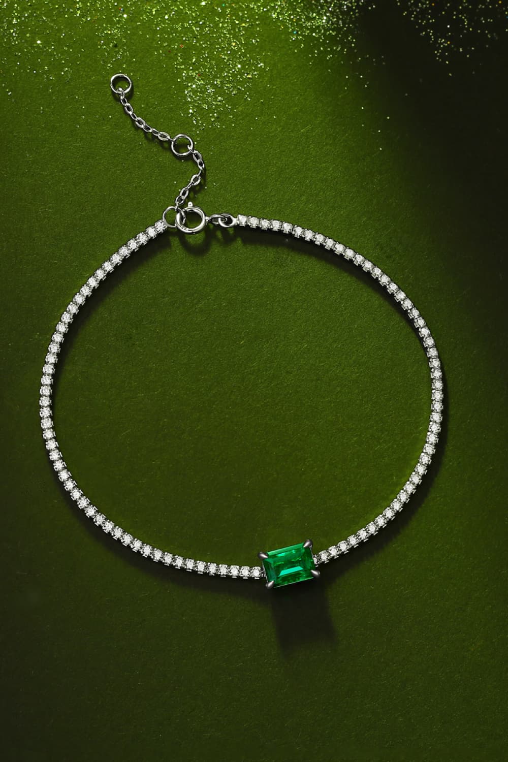 Adored 1 Carat Lab-Grown Emerald Bracelet - Green / One Size - Women’s Jewelry - Bracelets - 2 - 2024