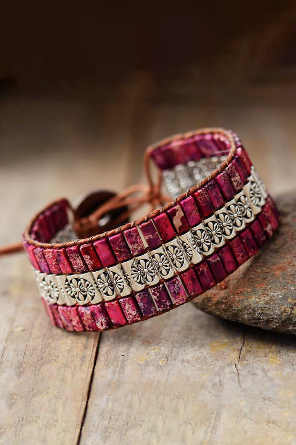 Handmade Triple Layer Natural Stone Bracelet - Women’s Jewelry - Bracelets - 6 - 2024
