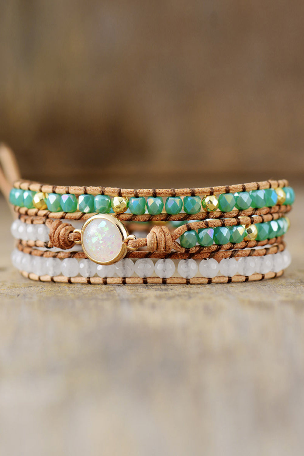 Crystal & Opal Triple-Layered Beaded Bracelet - Multicolor / One Size - Women’s Jewelry - Bracelets - 2 - 2024